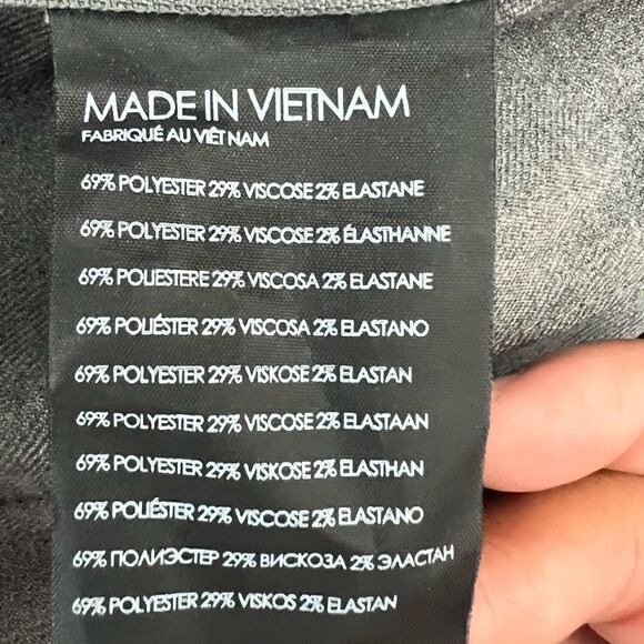 Club Monaco Gray Linnzie Career Gold Button Embellished Cropped Pants Size 10 - Picture 10 of 11